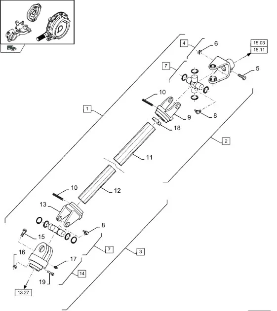 87395100 - вал отбора мощности